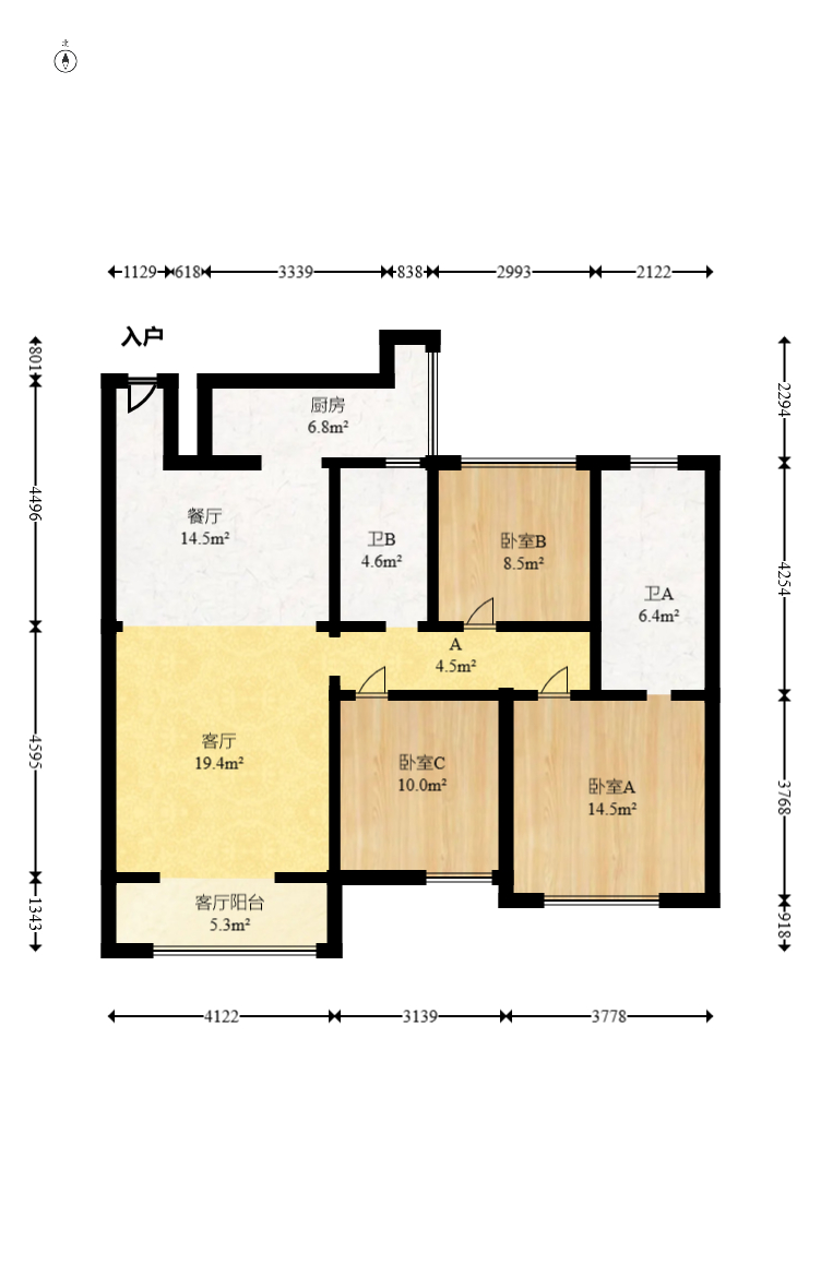 协信星澜汇  3室2厅2卫    132.0万 协信星澜汇  3室2厅2卫    132.0万户型图