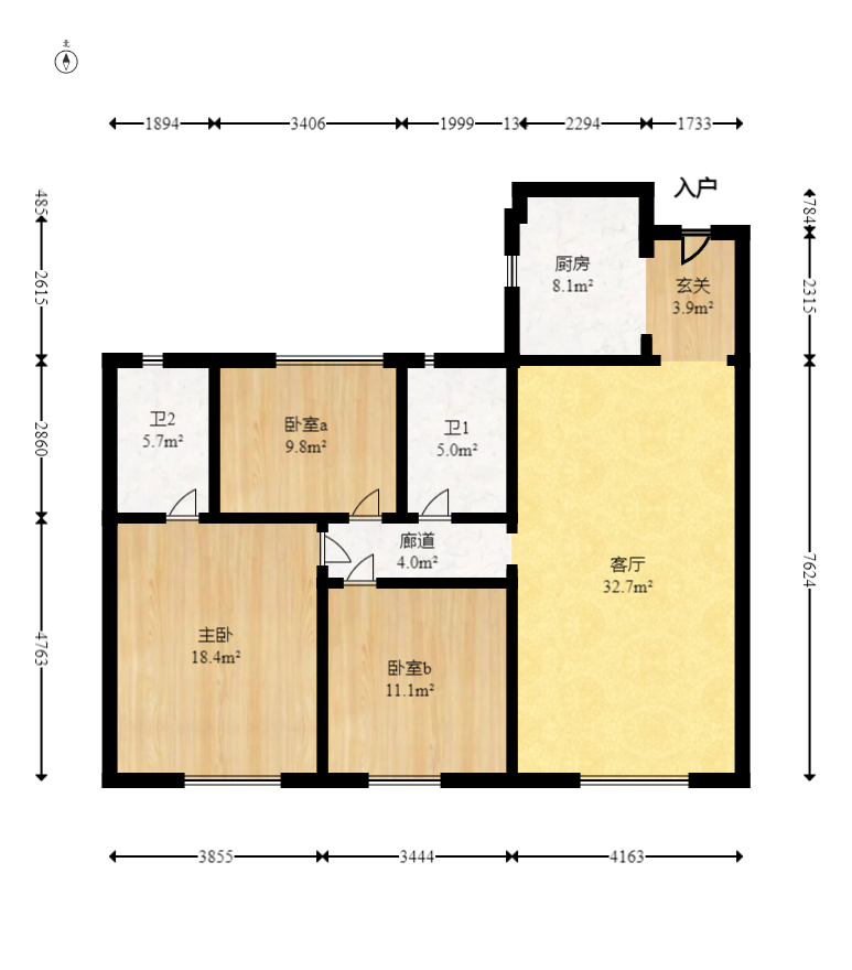 碧桂园山湖城 3室2厅2卫 70.0万 碧桂园山湖城 3室2厅2卫 70.0万户型图