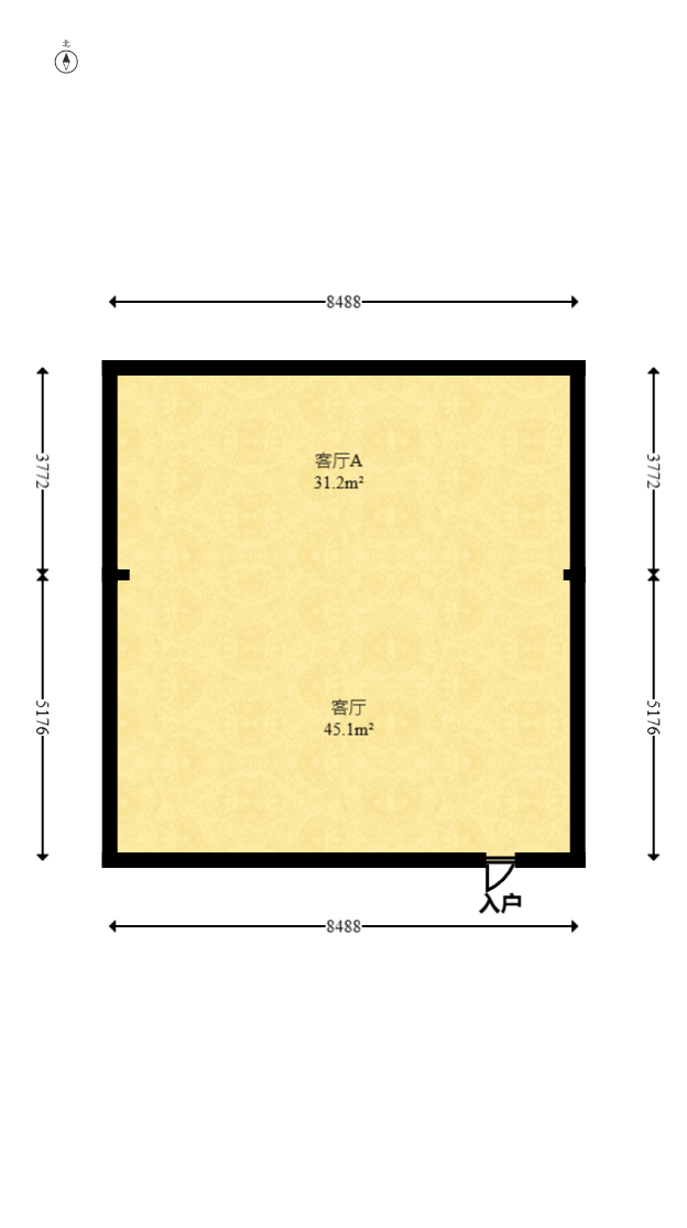 星沙二区  3室2厅1卫   56.80万室内图1