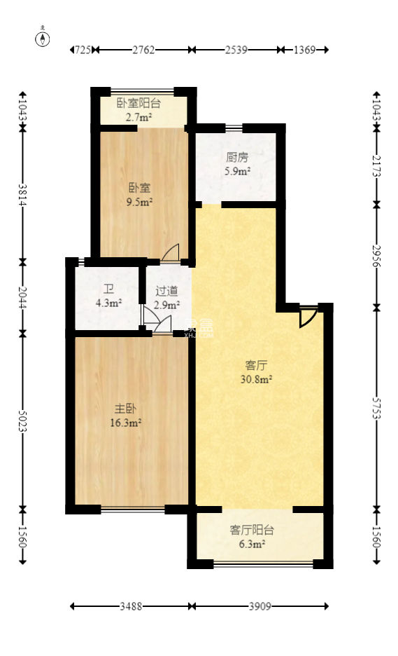 湘瑞家园  2室2厅1卫    48.0万