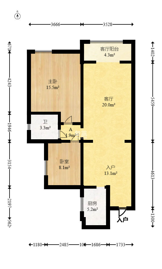 水岸世景  2室1厅1卫    79.8万