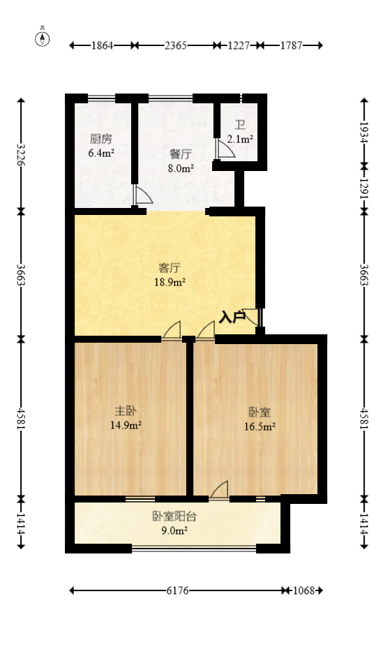 长沙县政府宿舍(星邻南苑)  2室1厅1卫   39.80万 长沙县政府宿舍(星邻南苑)  2室1厅1卫   39.80万户型图