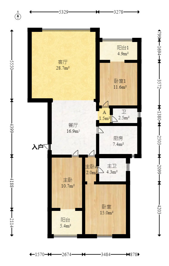 京電花園 3室2廳2衛 139.0萬