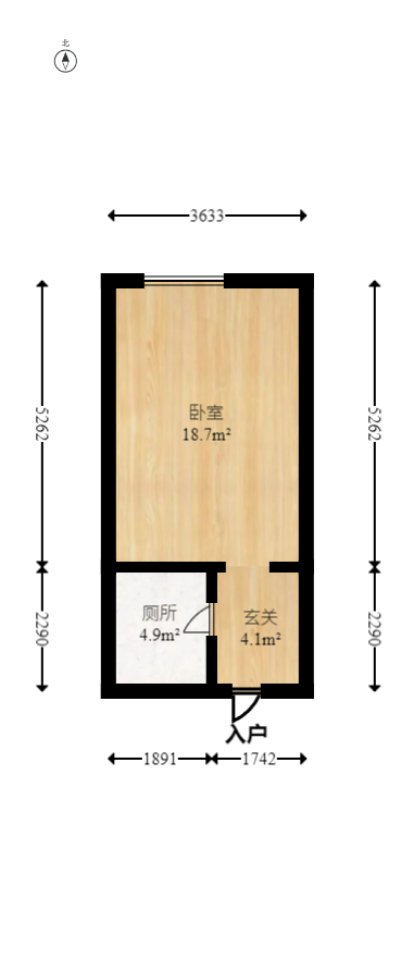 湘熙水郡（观澜海赋家园）  1室1厅1卫   38.00万室内图1