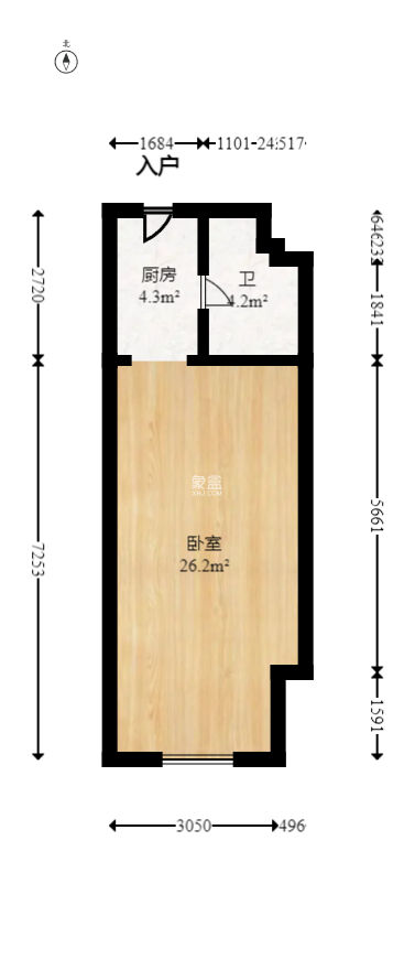 保利麓谷林语I区  1室1厅1卫    28.0万
