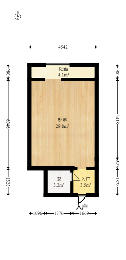 钱隆樽品(一、二、三期)  1室1厅1卫   23.50万室内图1