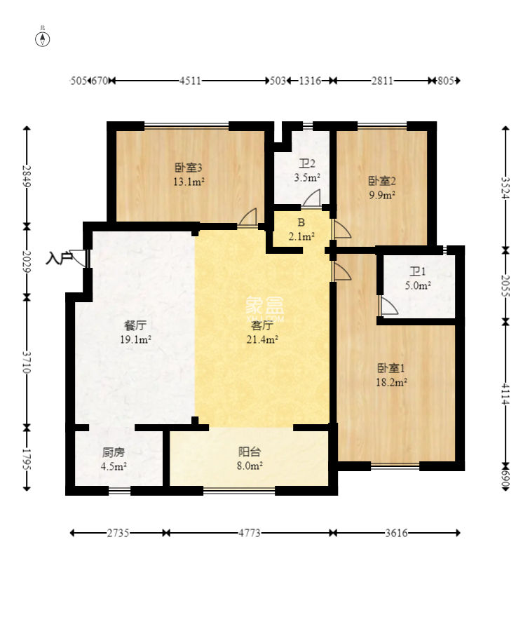 荣盛花语书苑  3室2厅2卫   124.00万