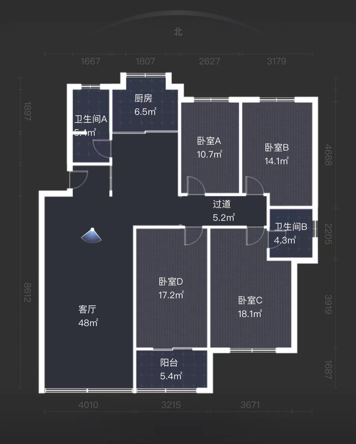 电信小区泰山花园 4室2厅1卫 50.0万 电信小区泰山花园 4室2厅1卫 50.0万室内图