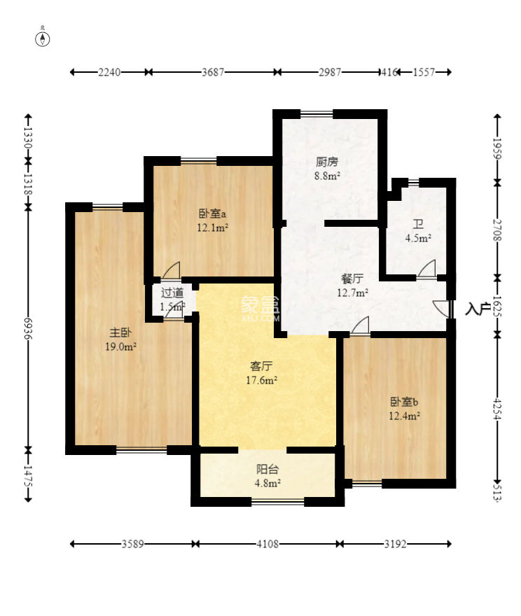 澳海澜庭  3室2厅2卫    78.0万