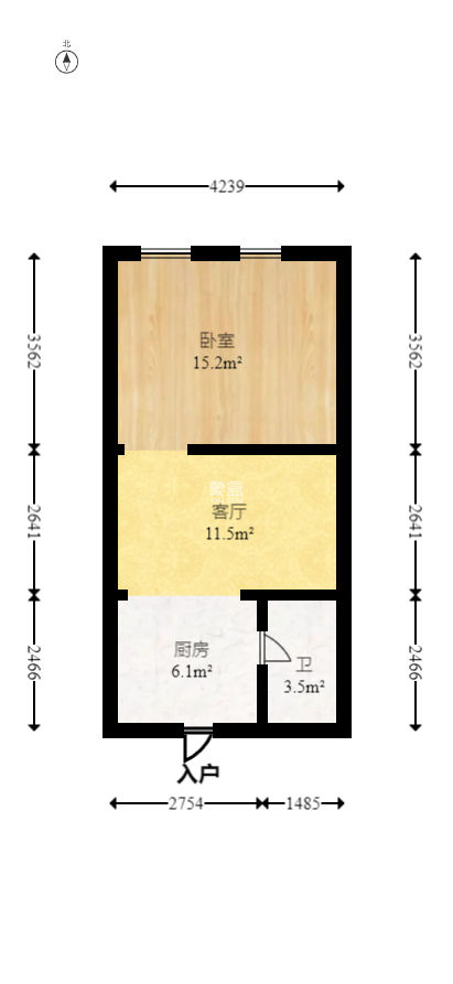 鑫远微中心  1室1厅1卫   25.50万