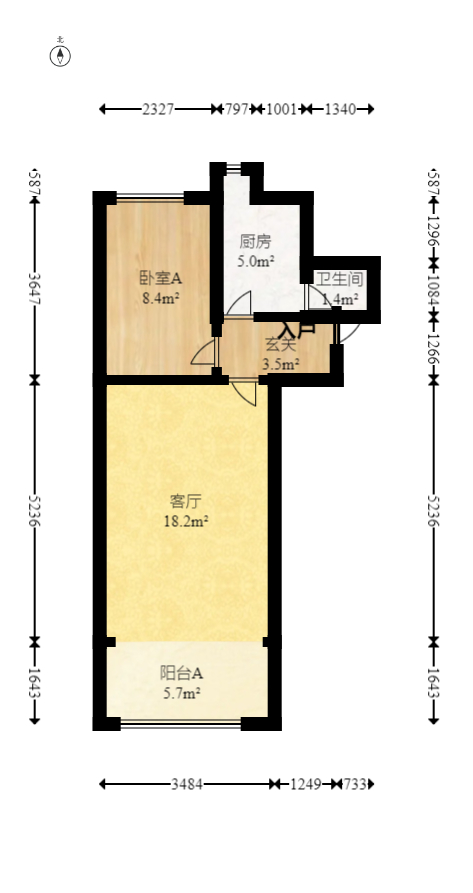 麻园湾  1室0厅0卫   36.00万室内图1