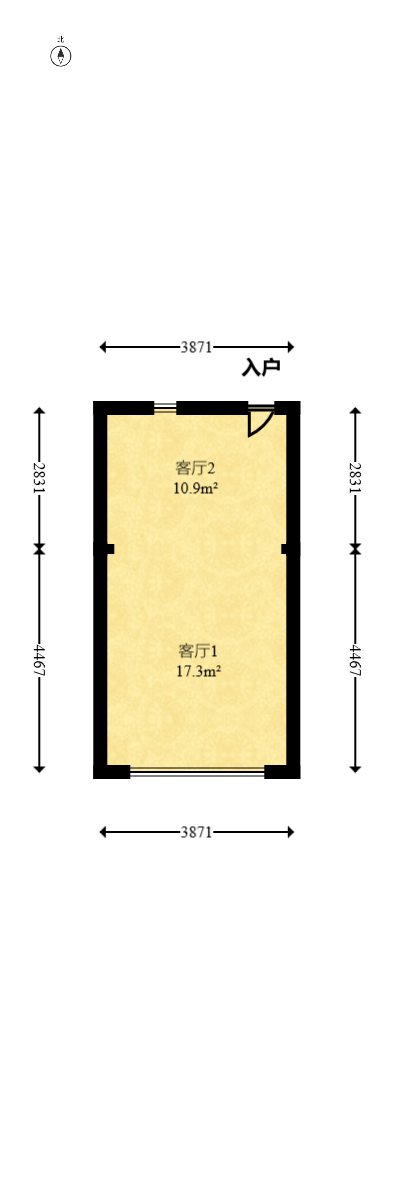 君悦新天地  1室0厅1卫   50.00万室内图1