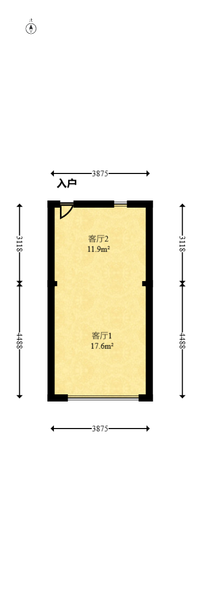 君悦新天地  1室0厅0卫   50.00万室内图1