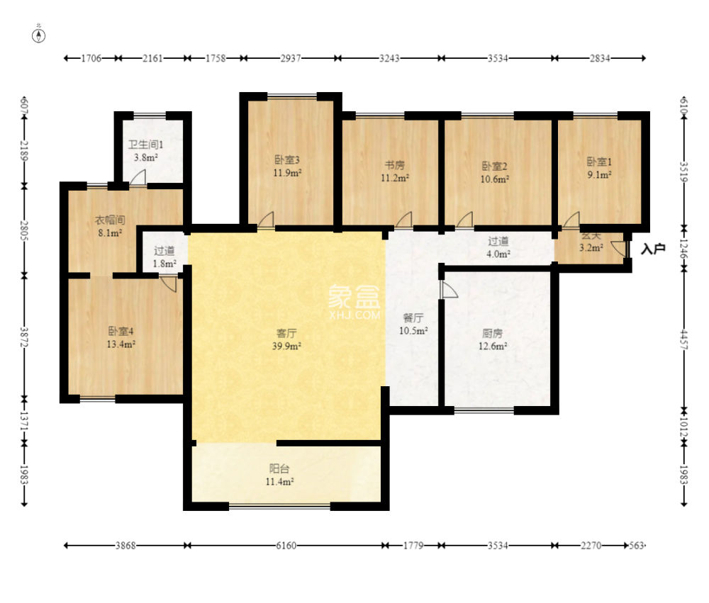 勤诚达新界  5室2厅2卫    105.0万