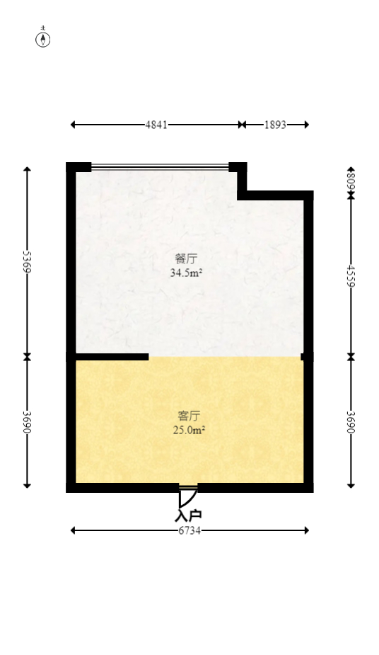 京武浪琴山三期（京武中心）  2室1厅1卫   85.80万室内图1