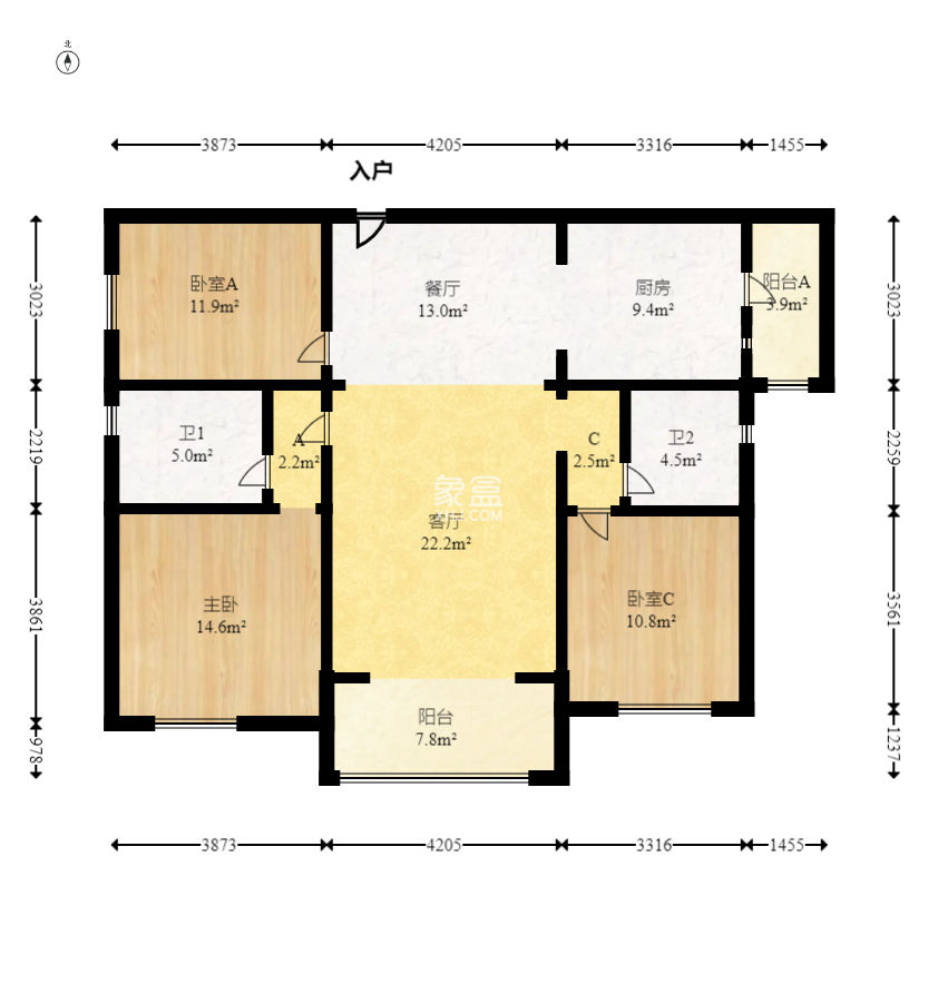 江山帝景哈佛  3室2厅2卫    79.8万