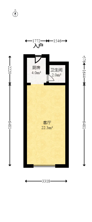 中建芙蓉嘉苑  1室1厅1卫   28.00万室内图1