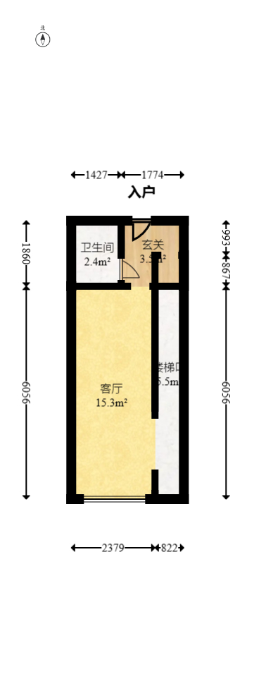 中建芙蓉工社  1室1厅1卫   25.60万室内图1