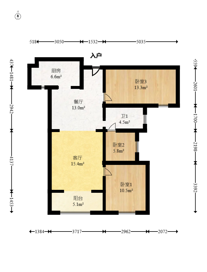 阳光城尚东湾嘉林苑 3室2厅1卫 82.0万 阳光城尚东湾嘉林苑 3室2厅1卫 82.0万户型图
