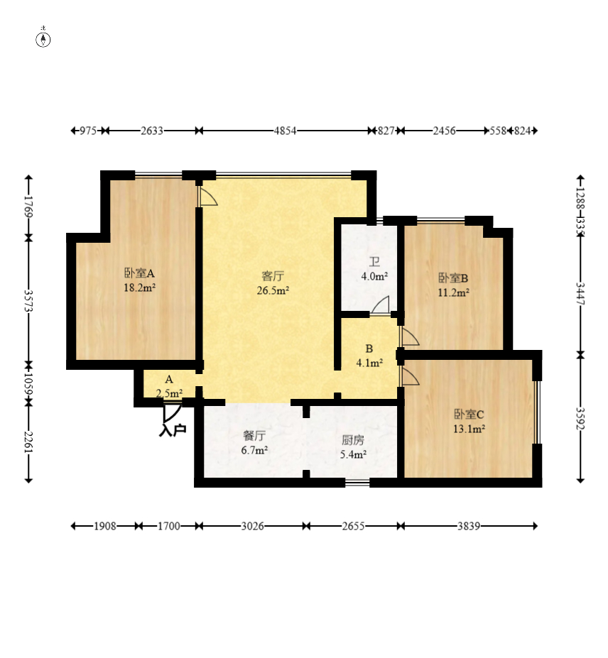 悦湖山  3室2厅1卫    82.0万 悦湖山  3室2厅1卫    82.0万户型图