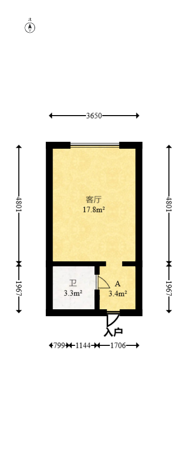中建悦和城  1室1厅1卫    41.0万 中建悦和城  1室1厅1卫    41.0万户型图