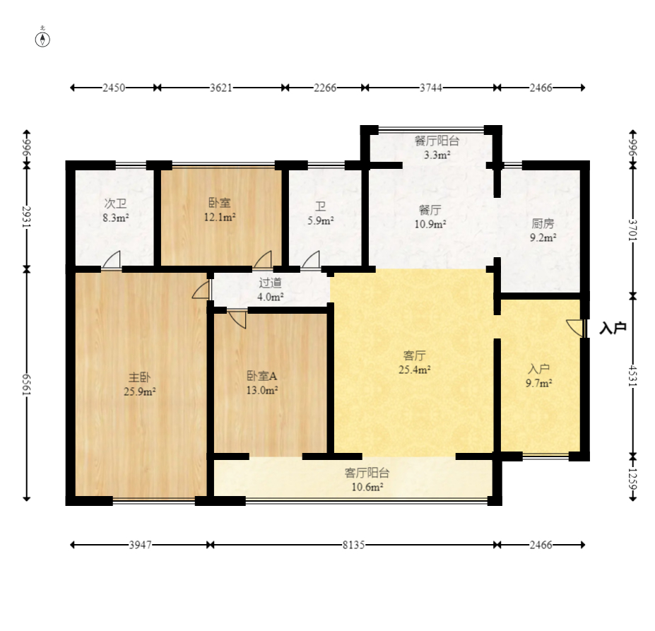 恒基凯旋门一二期 4室2厅3卫 145.0万 恒基凯旋门一二期 4室2厅3卫 145.0万户型图