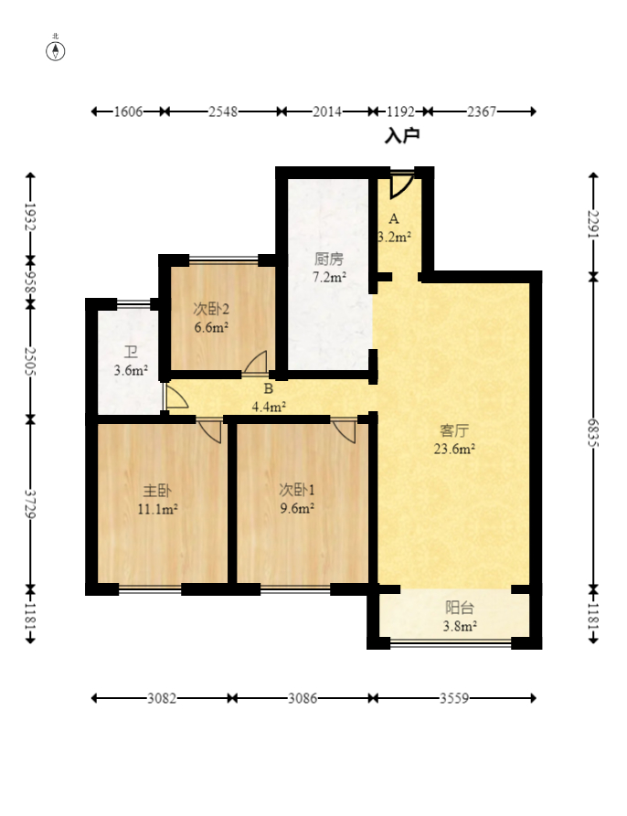 星湖湾二期高层  3室2厅1卫    85.0万 星湖湾二期高层  3室2厅1卫    85.0万户型图