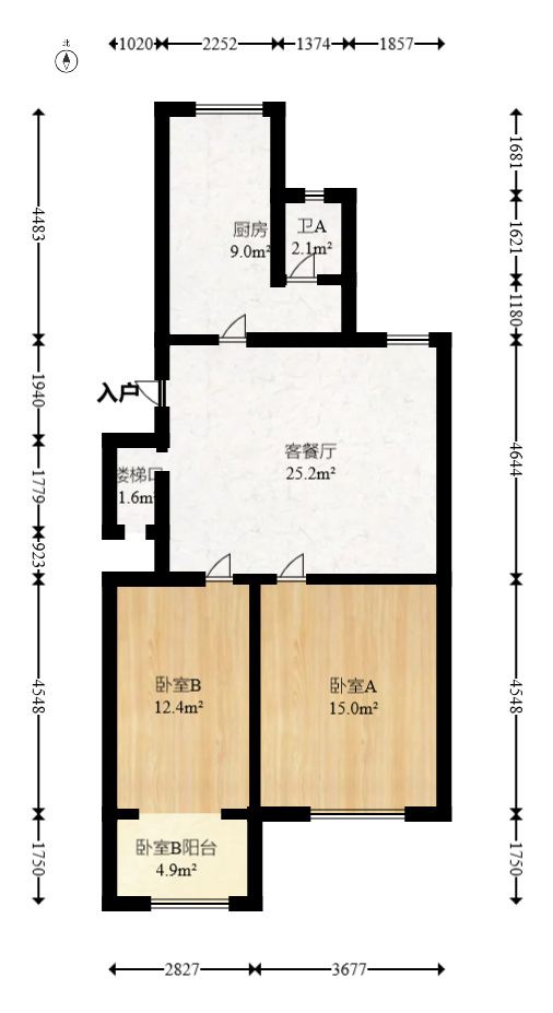 好家园  4室2厅2卫   58.00万室内图1