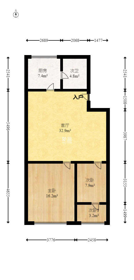 空中花园  2室1厅1卫   49.80万