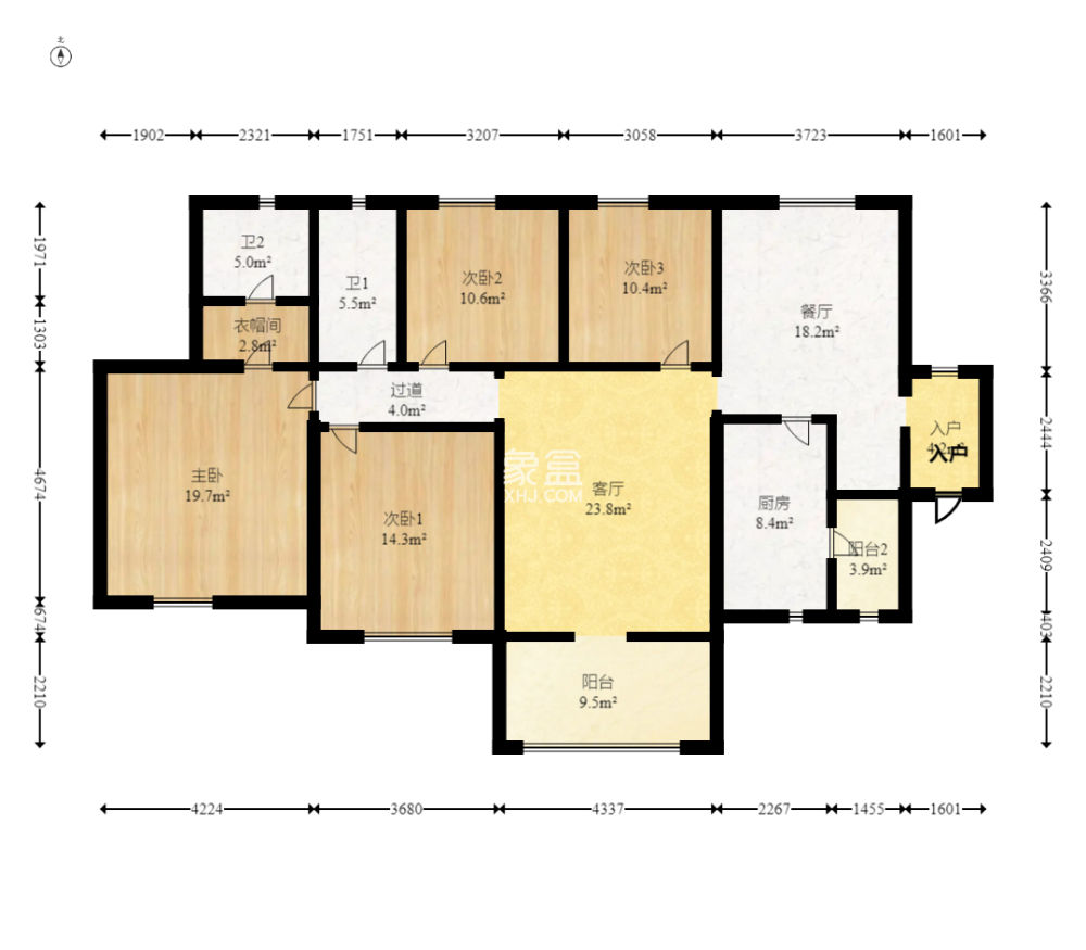 珠江郦城薰衣道  4室2厅2卫    136.6万