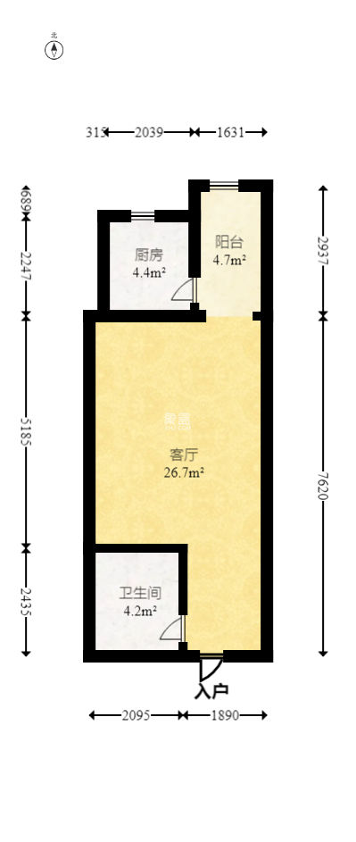 光明城市（星辰青年城）  1室1厅1卫    20.0万
