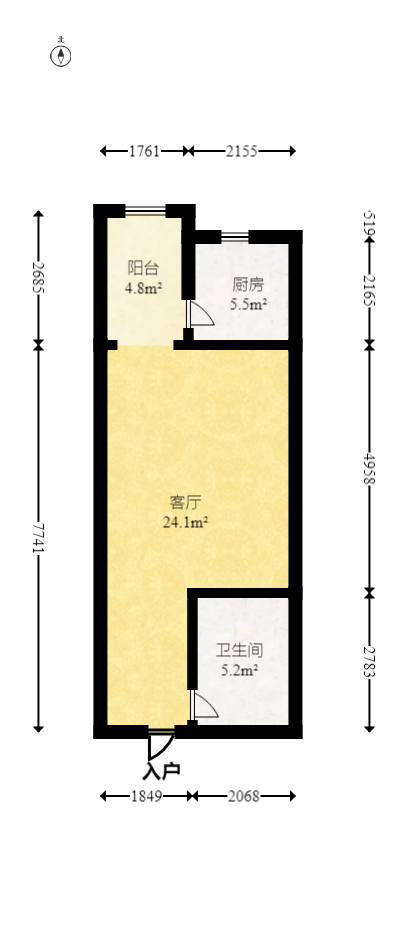 光明城市（星辰青年城）  1室1厅1卫    19.99万室内图1
