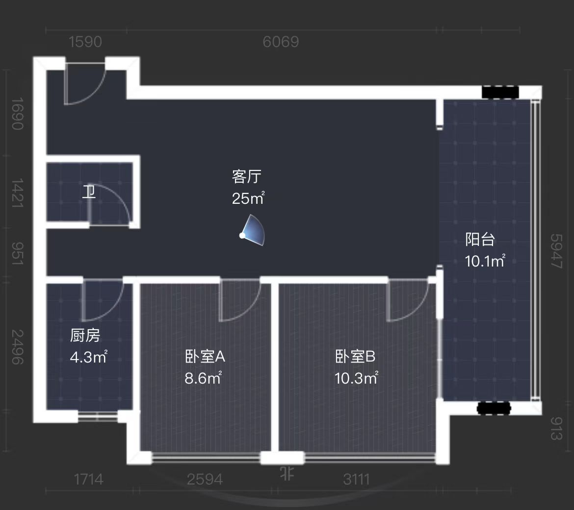 中泰财富湘江 2室2厅2卫 45.00万 中泰财富湘江 2室2厅2卫 45.00万室内图