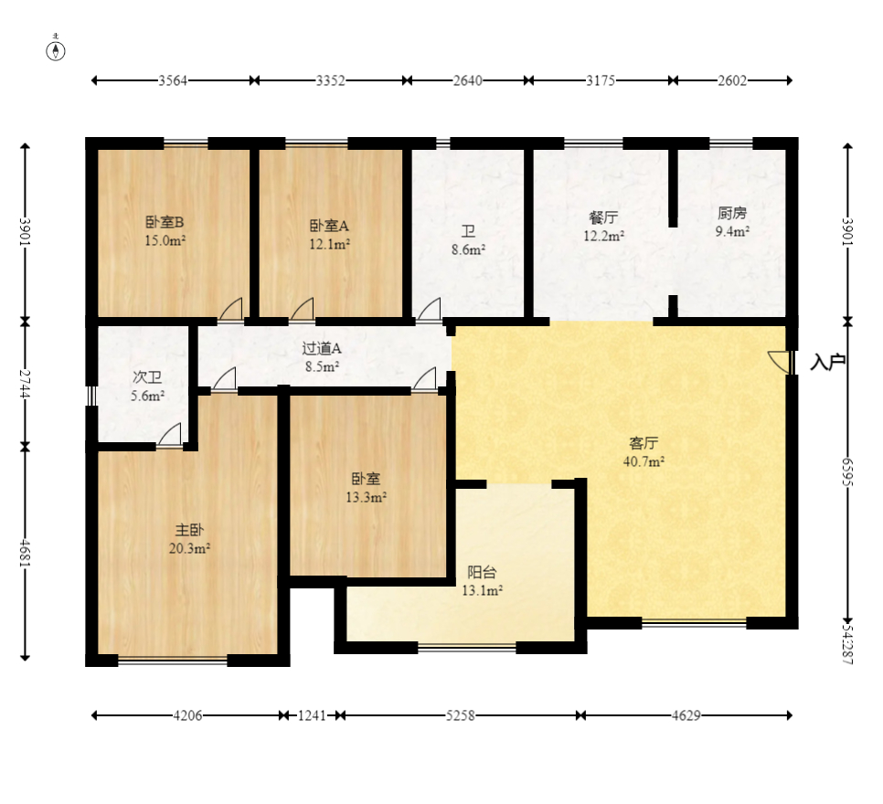 圆梦完美生活 4室2厅2卫 138.0万 圆梦完美生活 4室2厅2卫 138.0万户型图