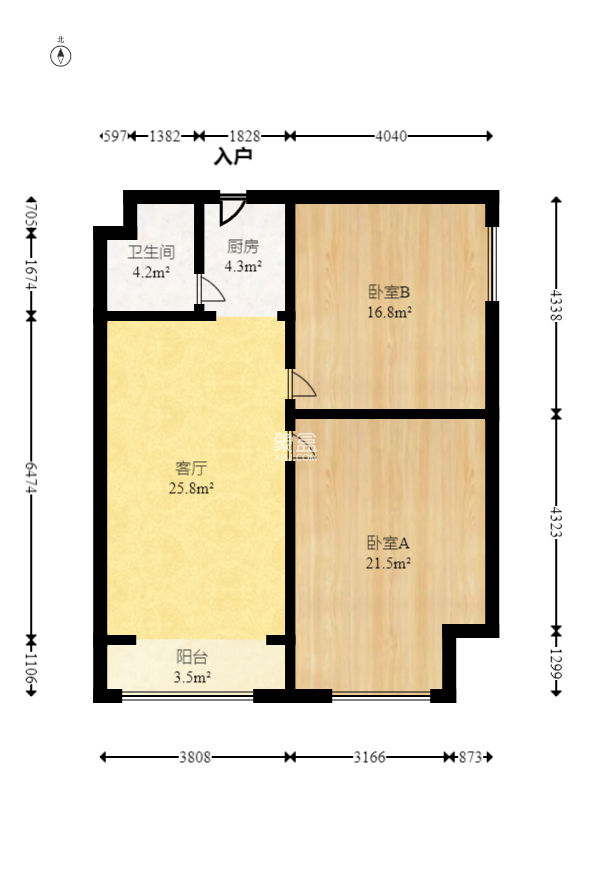 鑫远悦城（鑫远悦时代）  2室2厅1卫   72.00万