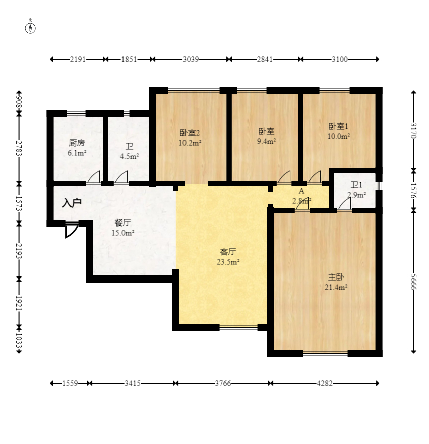 山水湾  4室2厅2卫   72.00万室内图1