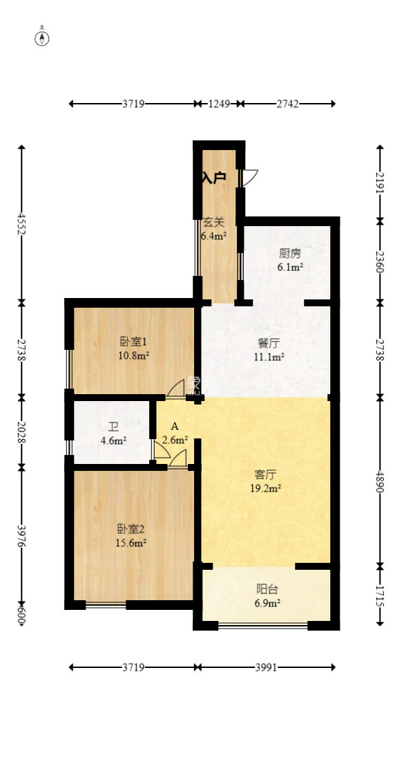 湘域熙岸  2室1厅1卫    100.0万