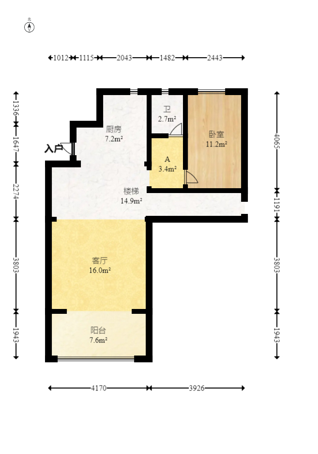 金辉优步花园 3室2厅2卫 115.0万 金辉优步花园 3室2厅2卫 115.0万户型图
