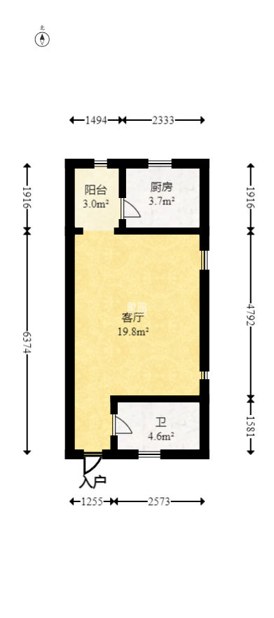 未來漫城 1室1廳1衛 25.00萬