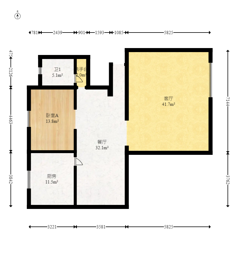 九龙领仕汇 4室4厅4卫 348.0万 九龙领仕汇 4室4厅4卫 348.0万户型图