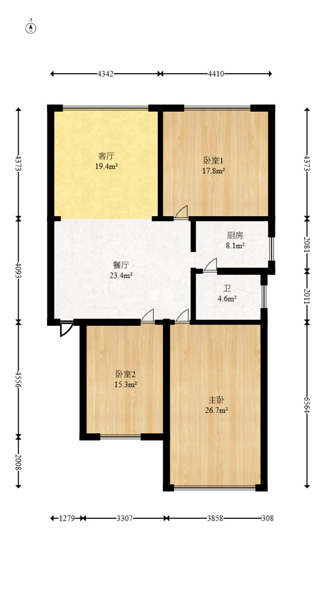 富绿新村  3室2厅1卫    84.0万