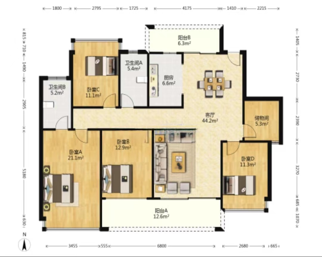 经世龙城  5室2厅2卫    115.0万 经世龙城  5室2厅2卫    115.0万室内图