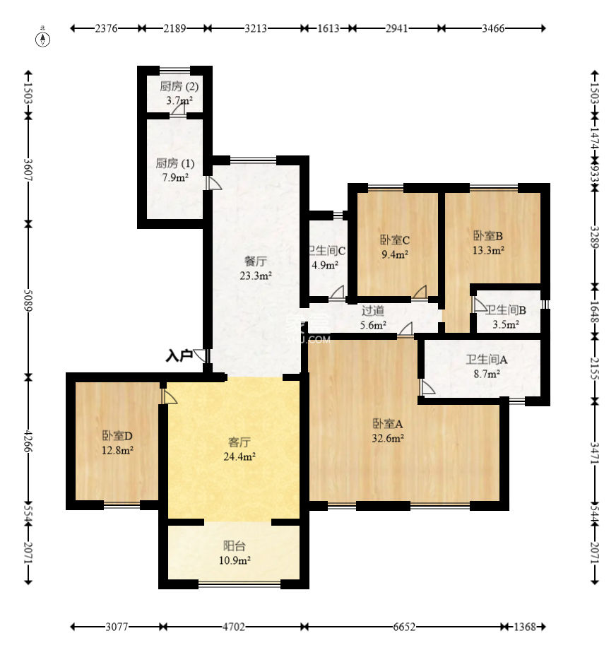 中建梅溪湖中心  5室2厅2卫   479.00万