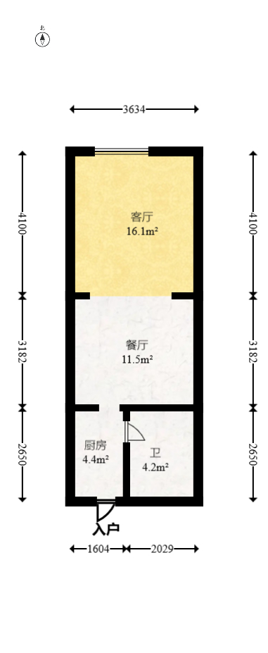 海伦春天  1室1厅1卫    29.8万 海伦春天  1室1厅1卫    29.8万户型图