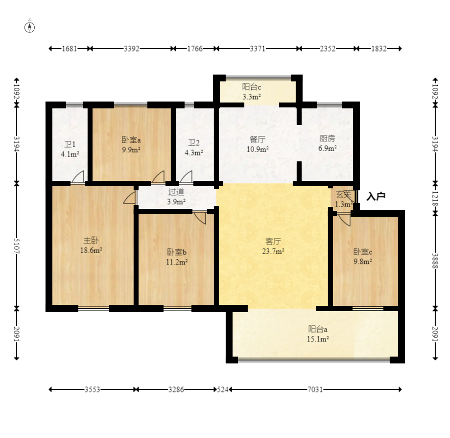 新华联梦想城 5室2厅2卫 128.0万 新华联梦想城 5室2厅2卫 128.0万户型图