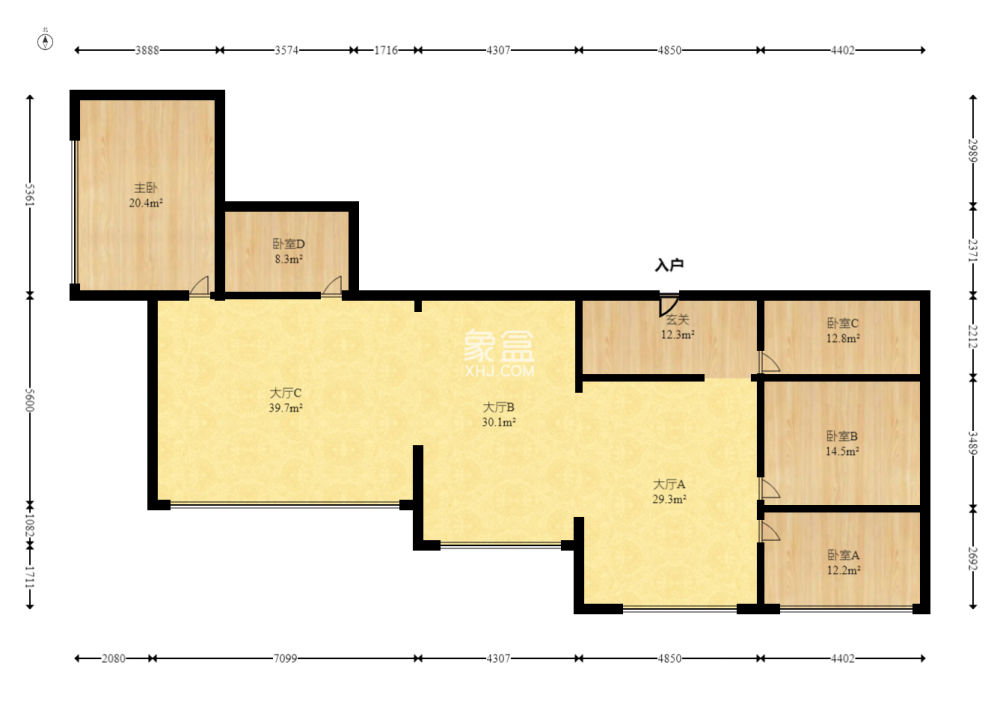 世茂铂曼  4室1厅1卫   351.00万