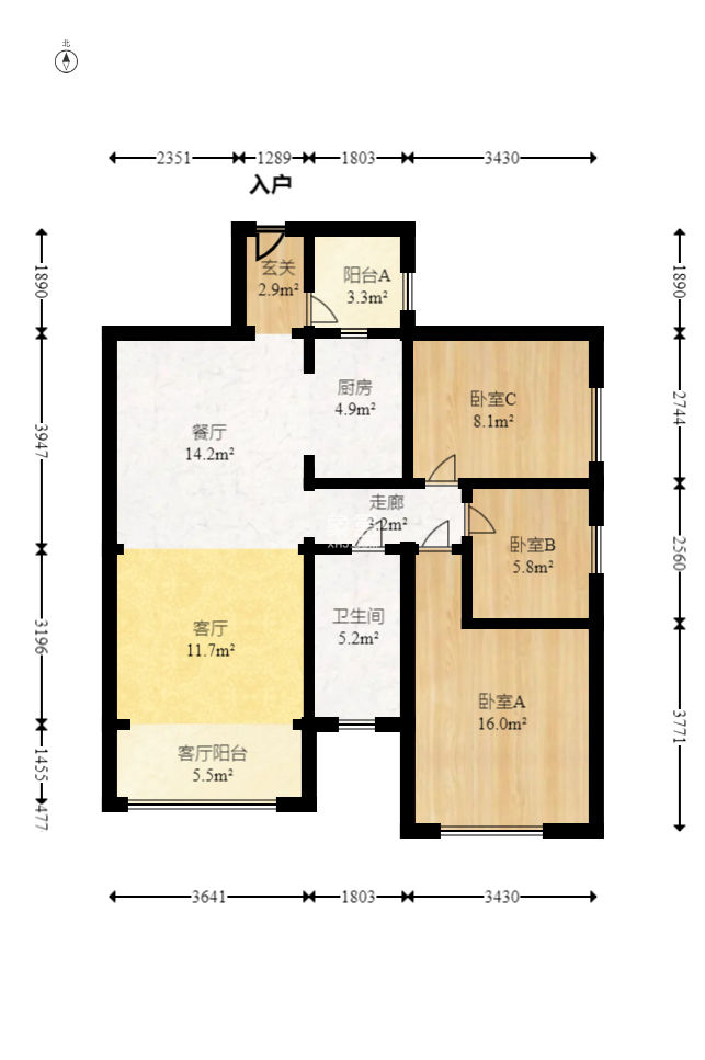 中建芙蓉嘉苑  3室2厅1卫   88.80万