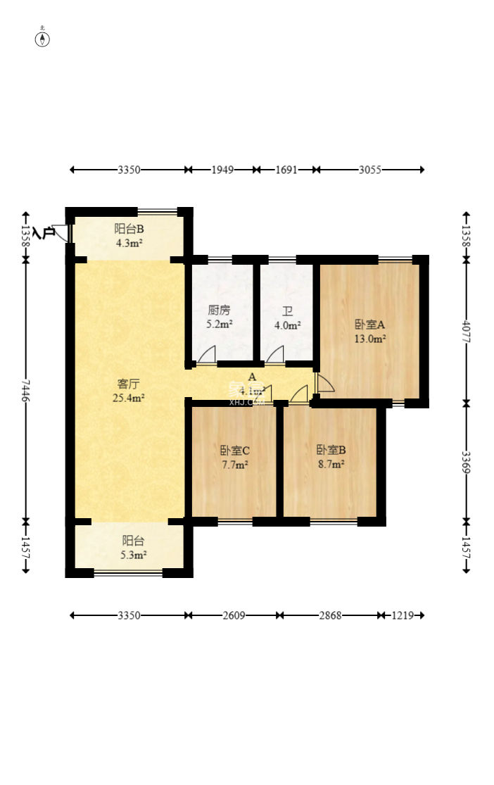 高鑫麓城  3室2厅1卫   93.00万