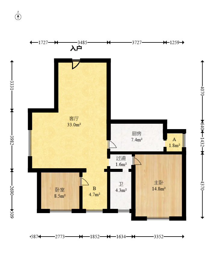 楚天世纪城东苑 2室2厅1卫 50.8万 楚天世纪城东苑 2室2厅1卫 50.8万户型图