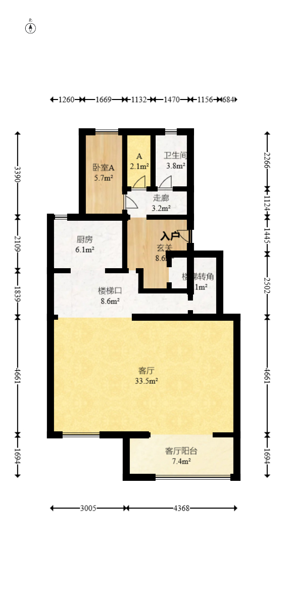 大唐印象三期御玺  4室2厅2卫   162.00万室内图1